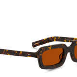 Rechthoekige Zonnebril Tortoise Stijlvol Design
