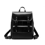 Leren Rugzak met Vintage Design en Gesp Sluiting