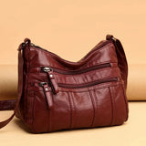 Dames crossbody tas van PU-leer met verstelbare band