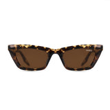 Rechthoekige Zonnebril Tortoise Modern Design