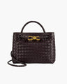 Geweven Dames Tas – Luxe Woven Handtas van Vegan Leer.