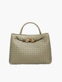 Geweven Dames Tas – Luxe Woven Handtas van Vegan Leer.
