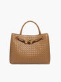 Geweven Dames Tas – Luxe Woven Handtas van Vegan Leer.