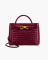 Geweven Dames Tas – Luxe Woven Handtas van Vegan Leer.