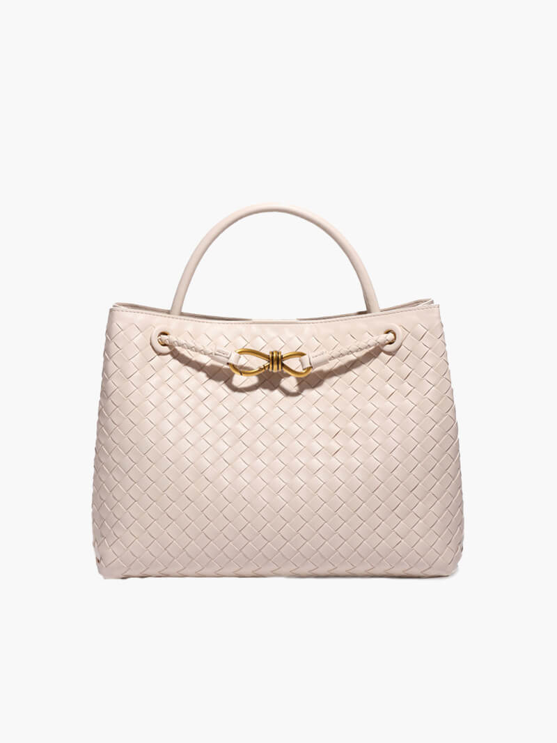 Geweven Dames Tas – Luxe Woven Handtas van Vegan Leer.