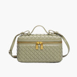 Luxe Gevlochten Handtas – Compacte Dames Tas voor Avond en Dag.