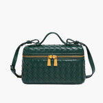 Luxe Gevlochten Handtas – Compacte Dames Tas voor Avond en Dag.