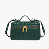 Luxe Gevlochten Handtas – Compacte Dames Tas voor Avond en Dag.