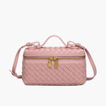Luxe Gevlochten Handtas – Compacte Dames Tas voor Avond en Dag.