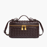 Luxe Gevlochten Handtas – Compacte Dames Tas voor Avond en Dag.