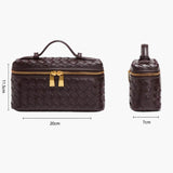 Luxe Gevlochten Handtas – Compacte Dames Tas voor Avond en Dag.