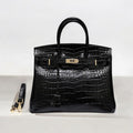 Luxe Croco Handtas met Structuur en Tophandvat.
