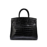 Luxe Croco Handtas met Structuur en Tophandvat