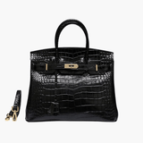 Luxe Croco Handtas met Structuur en Tophandvat