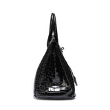 Luxe Croco Handtas met Structuur en Tophandvat