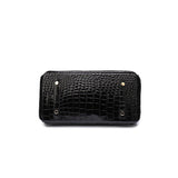 Luxe Croco Handtas met Structuur en Tophandvat