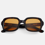 Vierkante Zonnebril Tortoise Retro Modern Design