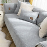 Beige Teddy Bankhoes met Getextureerde Structuur