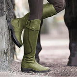 Kniehoge Outdoor Laarzen met Gesp en Antislip Zool