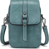 Compacte crossbody tas met verstelbare schouderband en gespsluiting