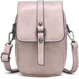 Compacte crossbody tas met verstelbare schouderband en gespsluiting