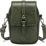 Compacte crossbody tas met verstelbare schouderband en gespsluiting